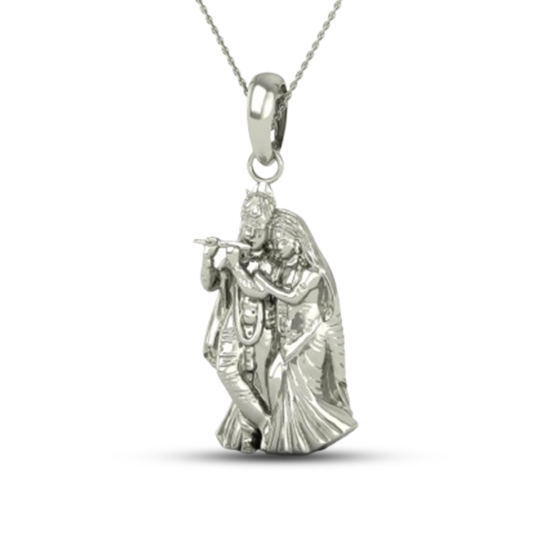 925 Silver Radha-Krishn Pendant 1gram For Men & Women