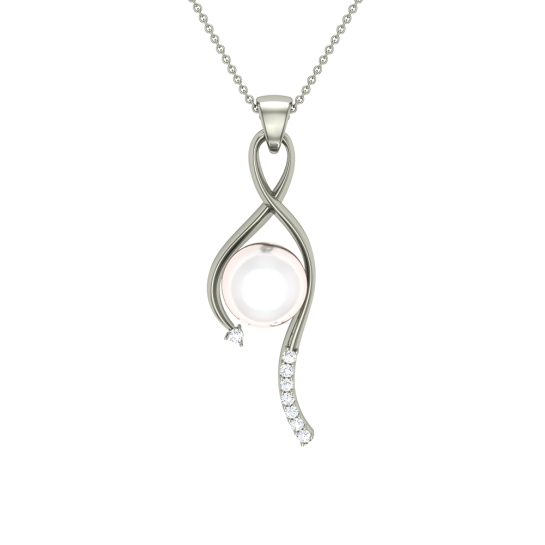Ivy Pearl Gold and Diamond Pendant 