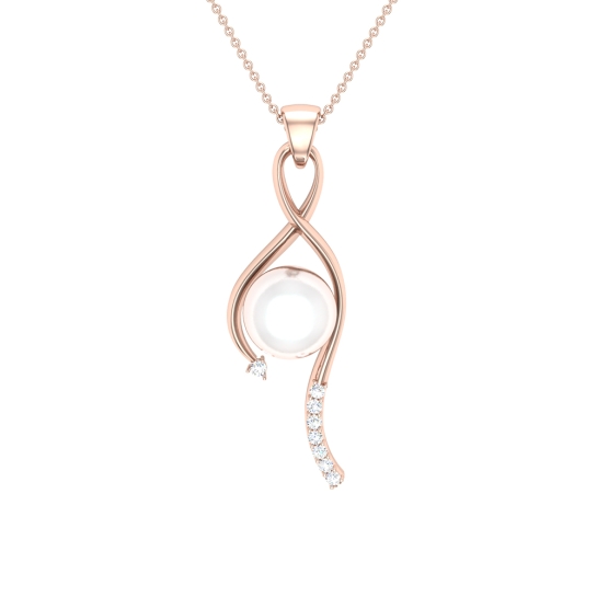 Rebecca Pearl Gold and Diamond Pendant 