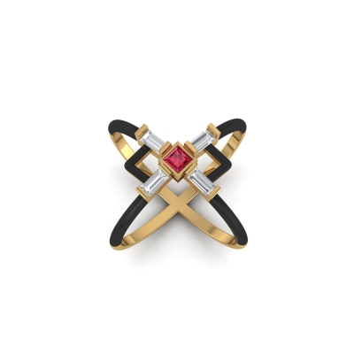 Aanya Gold and Diamond Ring