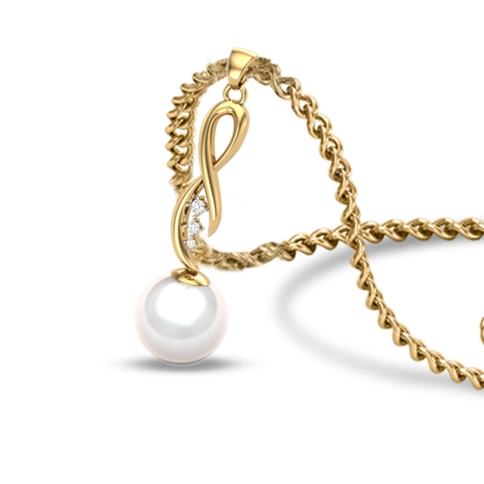 Rowena Diamond and Gold Pendant