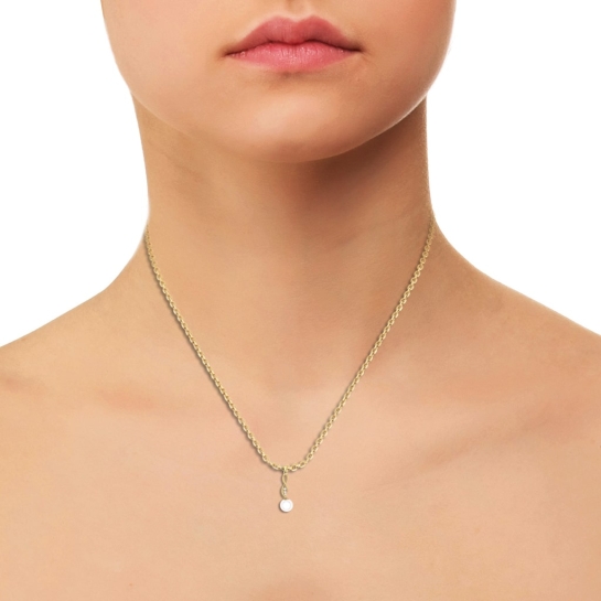 Aurora Diamond and Gold Pendant