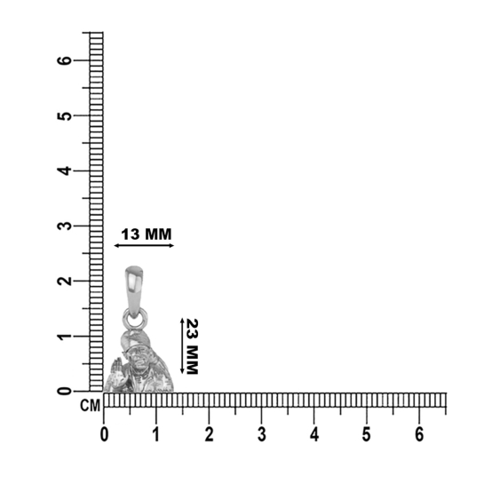 925 Silver Sai Baba Pendant 3gram For Men & Women