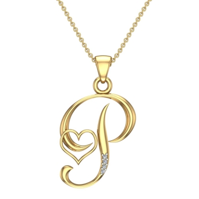 Selena Initial Diamond Pendant