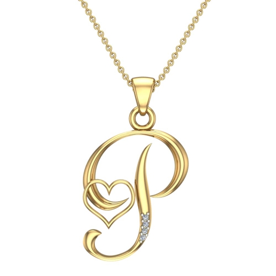 Halle Initial Diamond Pendant