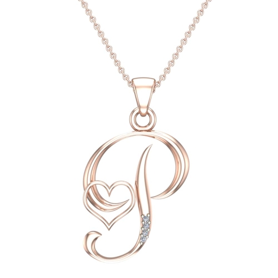 Hilary Initial Diamond Pendant