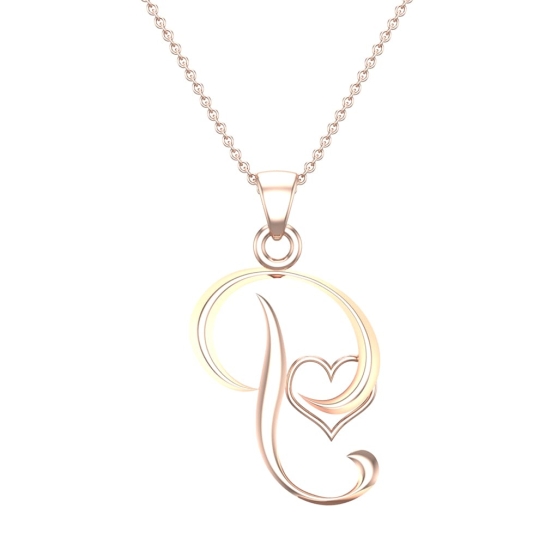 Halle Initial Diamond Pendant