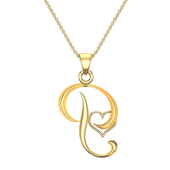 Halle Initial Diamond Pendant