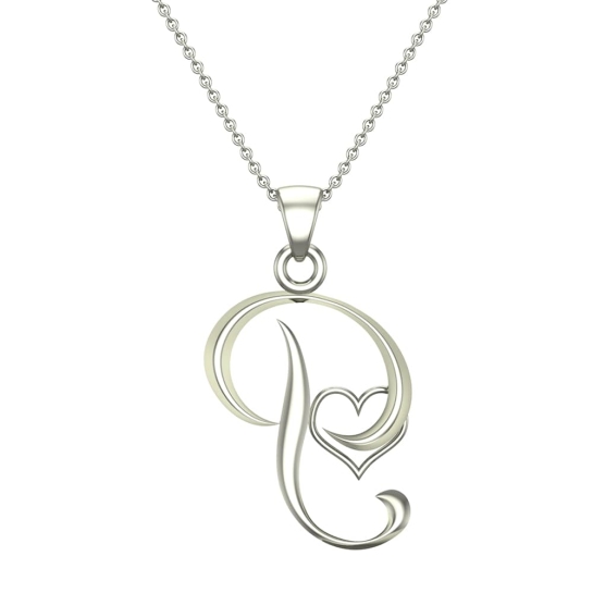 Hilary Initial Diamond Pendant