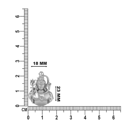 925 Silver Shiv Pendant 3gram For Men & Women