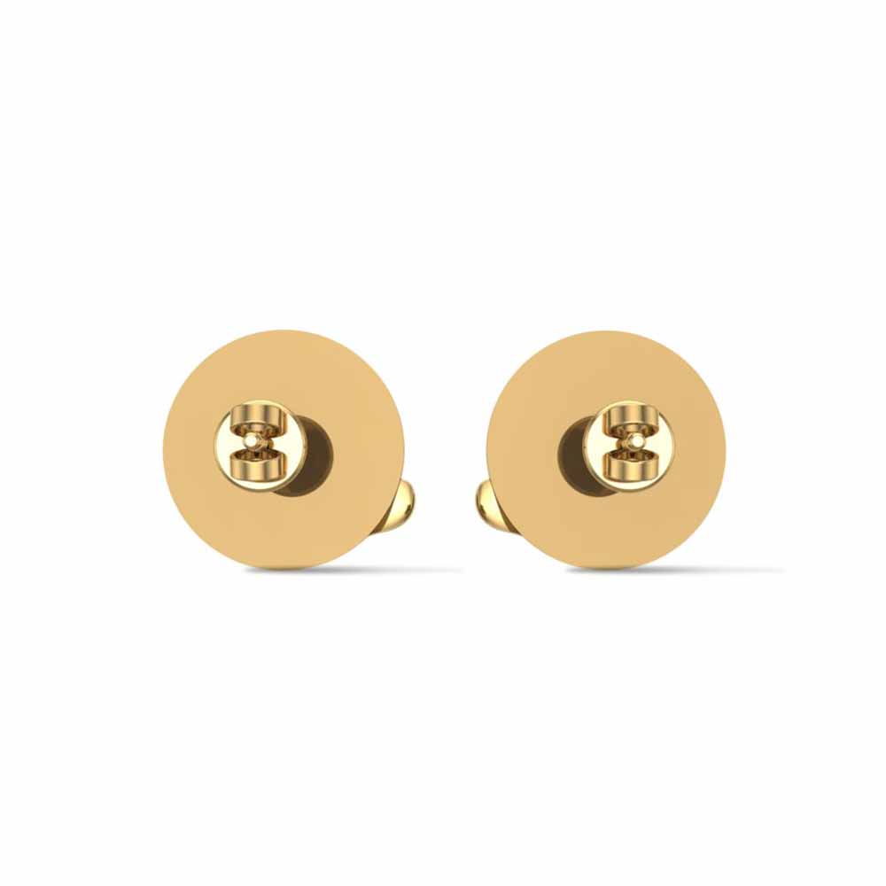 Smiley Yellow Gold Stud Earrings for Kids and Teen Girls