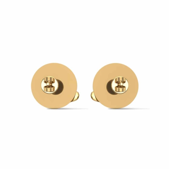 Smiley Yellow Gold Stud Earrings for Kids and Teen Girls