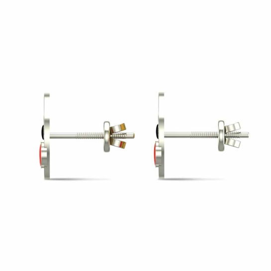 Smiley Yellow Gold Stud Earrings for Kids and Teen Girls