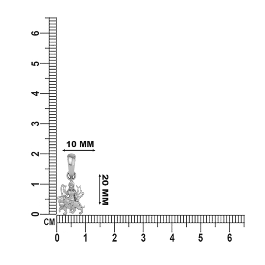 925 Silver Shera Wali Maa Pendant 2gram For Men & Women