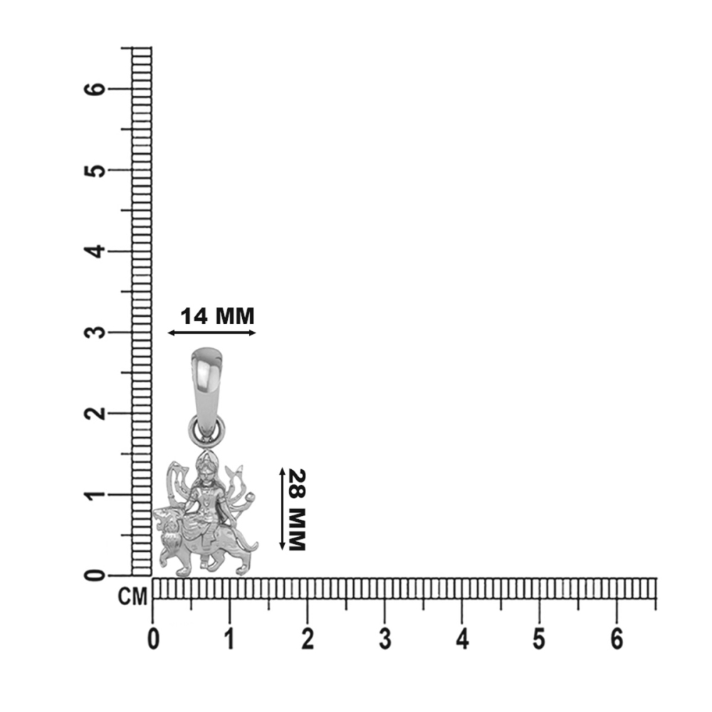 925 Silver Shera Wali Maa Pendant 5gram For Men & Women