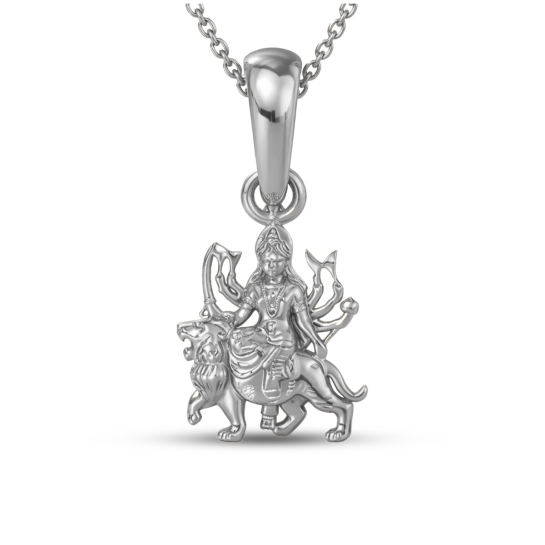 925 Silver Shera Wali Maa Pendant 1gram For Men & Women