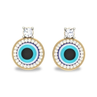 Tamasi  Yellow Gold  Diamond Stud Earrings For Women 