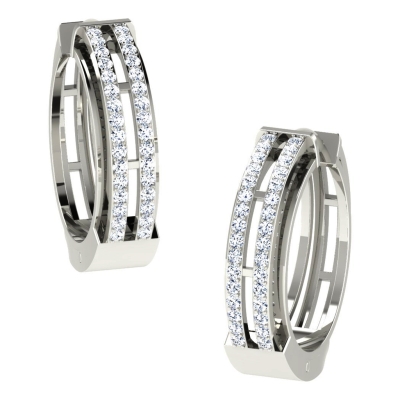 Aashi White Gold Diamond Earrings