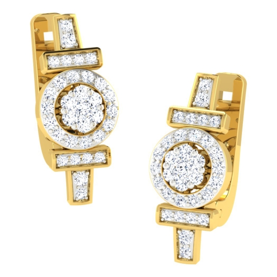 Adya Yellow Gold Diamond Earrings