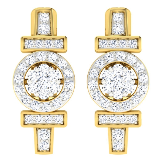 Adya Yellow Gold Diamond Earrings