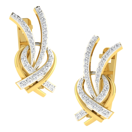 Anindita Yellow Gold  Diamond Earrings 