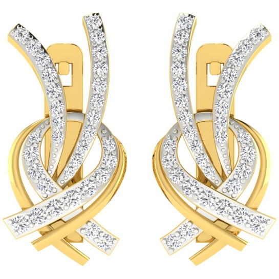 Anindita Yellow Gold  Diamond Earrings 