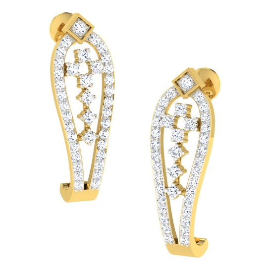 Anuka Yellow Gold  Diamond Earrings 