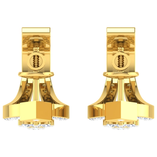 Anupa Yellow Gold  Diamond Earrings 