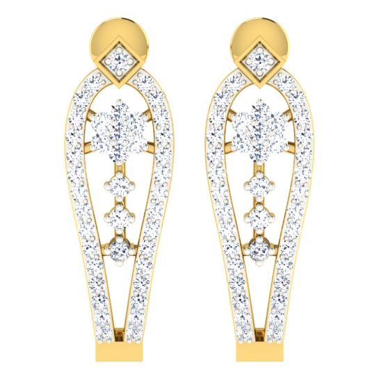 Anupa Yellow Gold  Diamond Earrings 