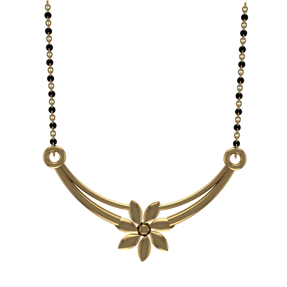 Hemani Yellow Mangalsutra Designs in Gold Hemani Yellow Mangalsutra Designs in Gold