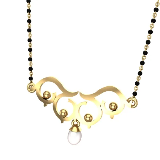 Manya Yellow Mangalsutra Designs in Gold Manya Yellow Mangalsutra Designs in Gold