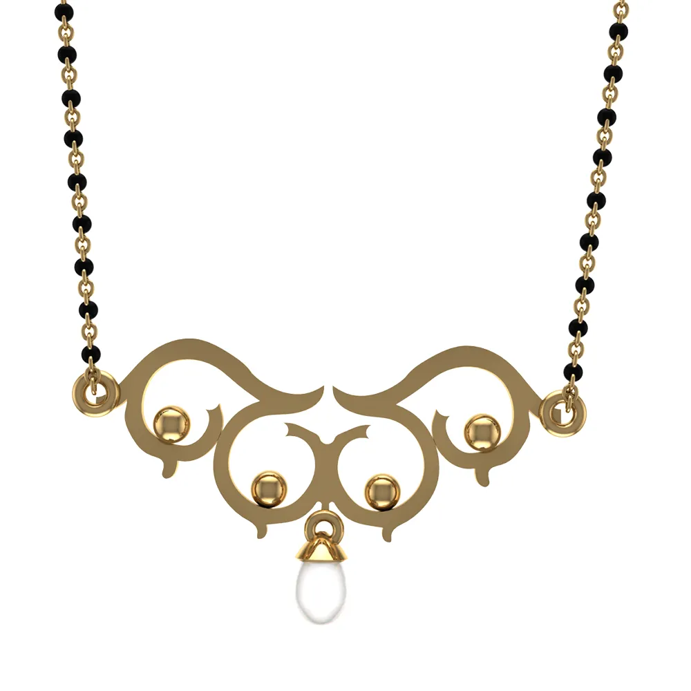 Manya Yellow Mangalsutra Designs in Gold Manya Yellow Mangalsutra Designs in Gold