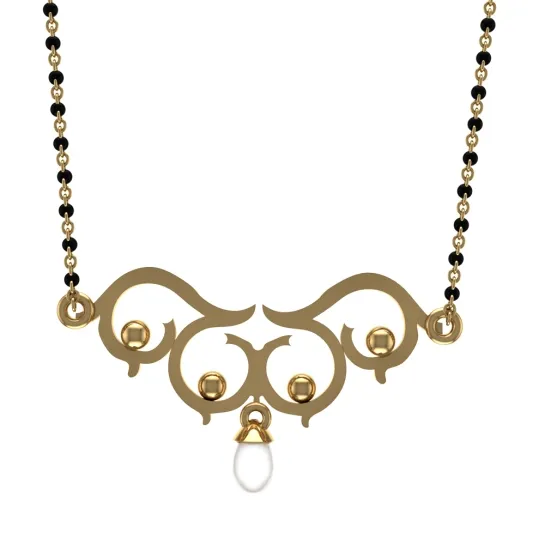 Manya Yellow Mangalsutra Designs in Gold Manya Yellow Mangalsutra Designs in Gold