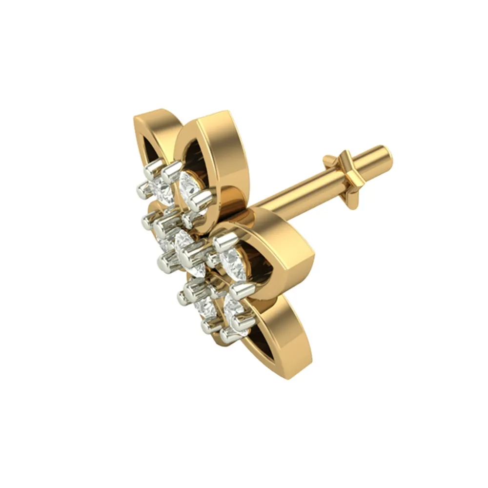 Bhakti Yellow Gold Diamond Nosepin Bhakti Yellow Gold Diamond Nosepin