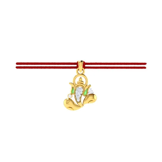 Gajanand Diamond Pend Rakhi Pendant Gajanand Diamond Pend Rakhi Pendant