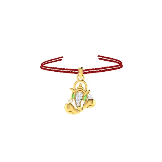 Gajanand Diamond Pend Rakhi Pendant Gajanand Diamond Pend Rakhi Pendant