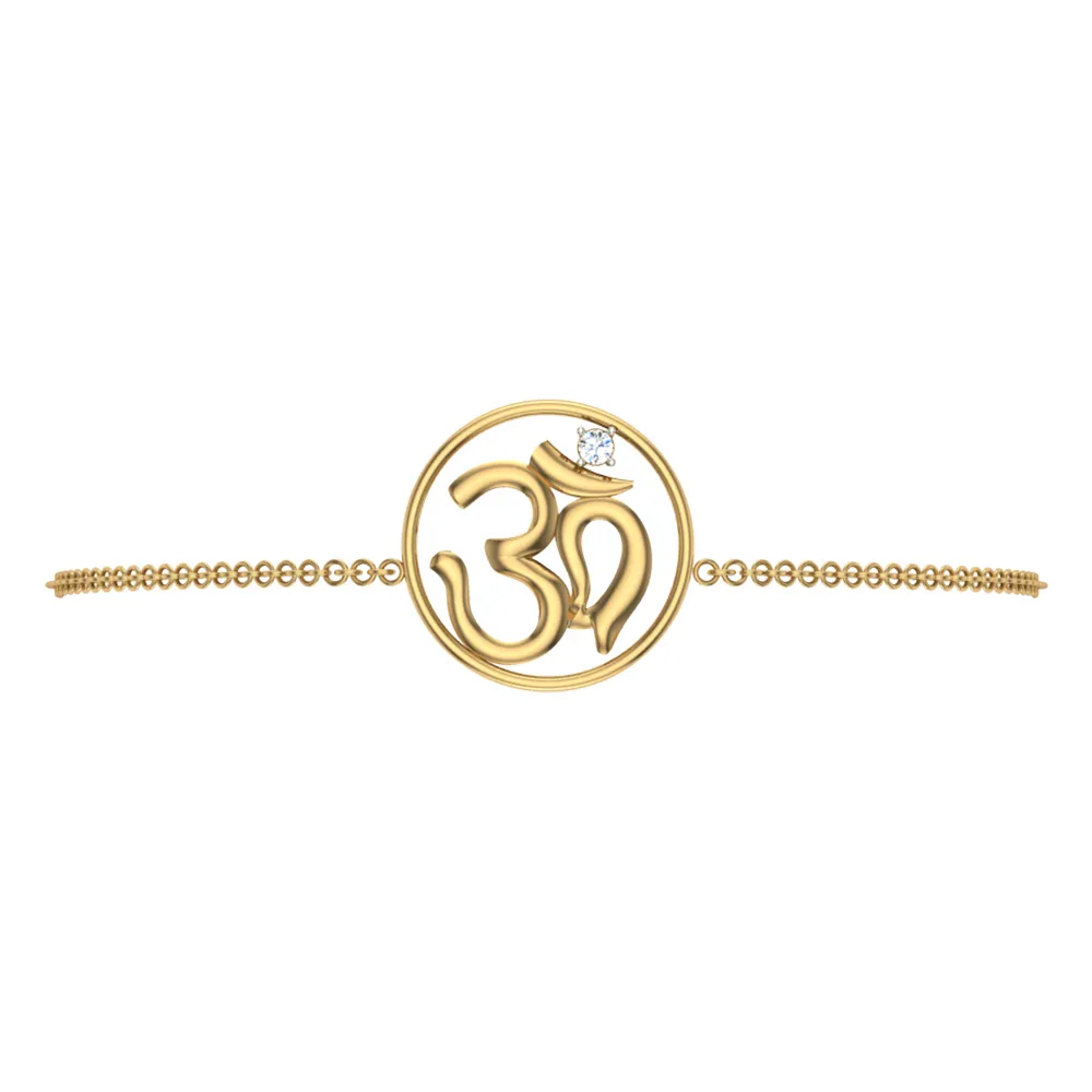 Om Yellow Gold Diamond Bracelet Om Yellow Gold Diamond Bracelet