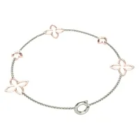 2 Tone Flexible Charm Bracelet