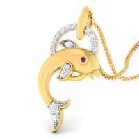 Dolphin Diamond Pendant