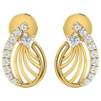 Zainab Yellow Gold Stud Earrings