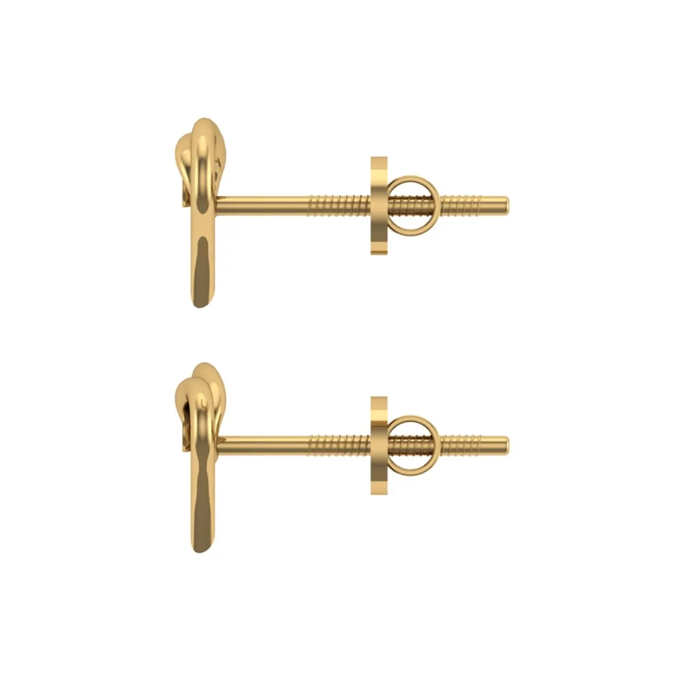 Aria Gold Studs Earrings Design for daily use