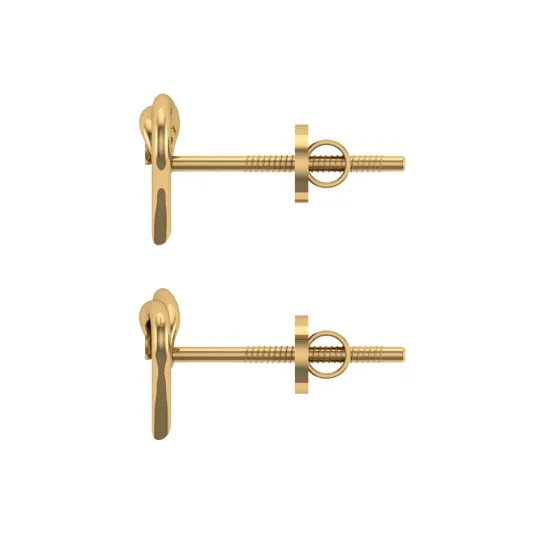 Aria Gold Studs Earrings Design for daily use
