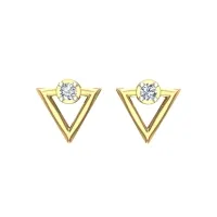 Amara Yellow Gold Stud Earrings