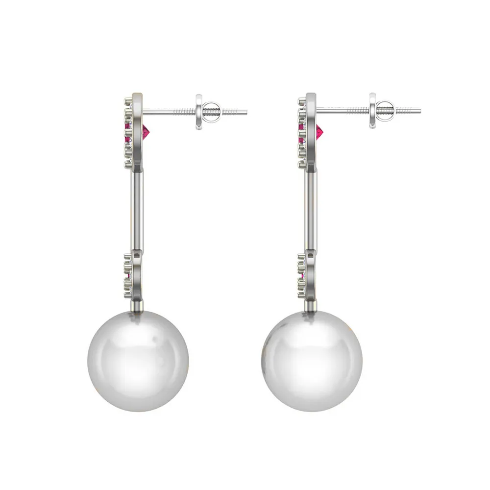 Emily Rose Gold Diamond Pearl Earrings Emily Rose Gold Diamond Pearl Earrings