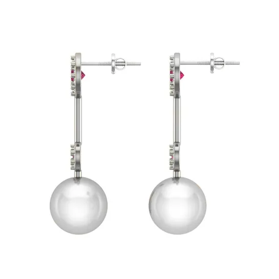 Emily Rose Gold Diamond Pearl Earrings Emily Rose Gold Diamond Pearl Earrings