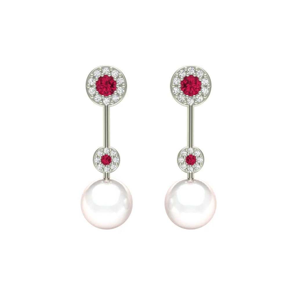 Emily Rose Gold Diamond Pearl Earrings Emily Rose Gold Diamond Pearl Earrings