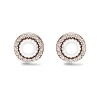 Ella Rose Gold Pearl Diamond Studs Earrings Design for daily use 