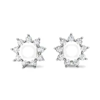 Brinda White Gold Earings
