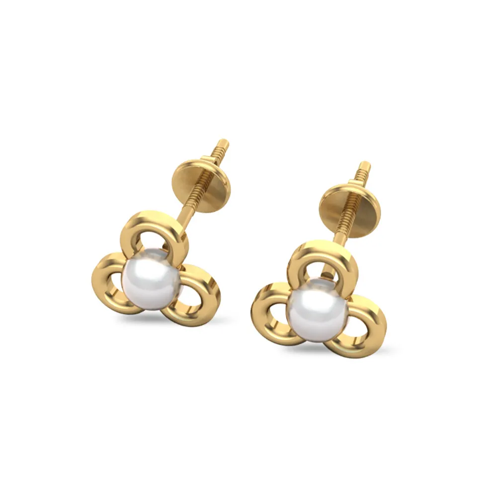 Amelia White Gold Pearl Stud Earrings Design for daily use Amelia White Gold Pearl Stud Earrings Design for daily use