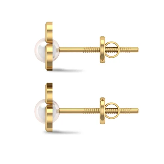 Amelia White Gold Pearl Stud Earrings Design for daily use Amelia White Gold Pearl Stud Earrings Design for daily use